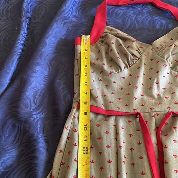 NWT Gray Halter Neck Vintage Inspired Dress Size: Small - Picture 7 of 9